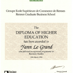 Diplôma of Higher Education (1ère année ESC Rennes)